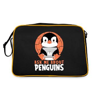 Ask me about Penguins Pingouin royal Pingouin - Sac Retro - noir/or - Dos
