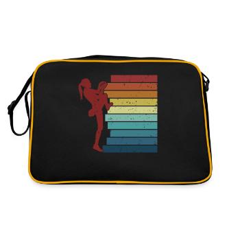 Bouldern Sportklettern Speedklettern Kraxler - Retro Tasche - Schwarz/Gold - Hinten