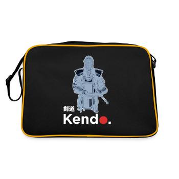 Kenjutsu Kata Shinai Samurai Kendo - Sac Retro - noir/or - Dos