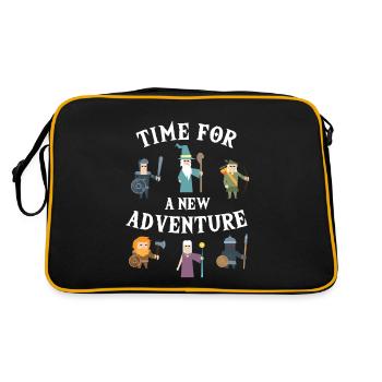 Time For New Adventure PnP RPG Jeu de rôle Pen - Sac Retro - noir/or - Dos