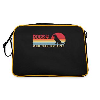Dogs more than a Pet Wauwau Mâle Quadrupède Chien - Sac Retro - noir/or - Dos