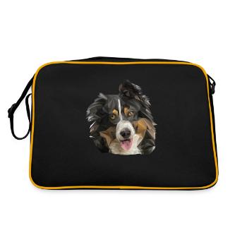 Quadrupède Wauwau Mâle Berger Australien Chien - Sac Retro - noir/or - Dos
