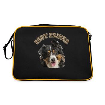 Best Friend Wauwau Mâle Quadrupède Berger - Sac Retro - noir/or - Dos