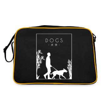 Dogs Chinese Hanzi Mâle Quadrupède Wauwau - Sac Retro - noir/or - Dos