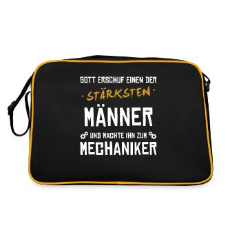 Mécanicien Homme le plus fort Mécatronicien - Sac Retro - noir/or - Dos