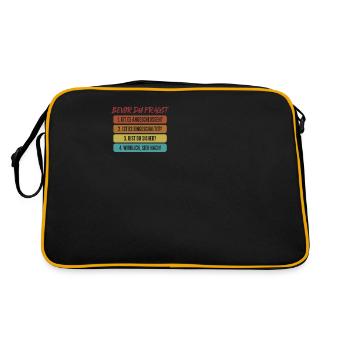 Bevor Du Fragst IT-Betrieb Informatiker Admin - Retro Tasche - Schwarz/Gold - Hinten