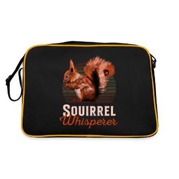 Squirrel Whisperer Écureuil gris Squirrel Écureuil - Sac Retro - noir/or - Dos