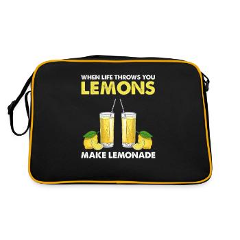 Limonade Limonade Limonade Limonade Stand Design - Sac Retro - noir/or - Dos