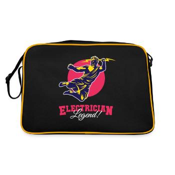 Electrician Legend Wiremen Powerline Technician - Retro Bag - black/gold - Back