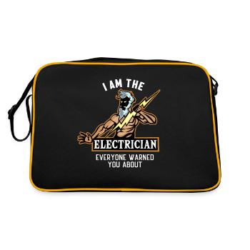 I am the Electrician Installateur-électricien - Sac Retro - noir/or - Dos