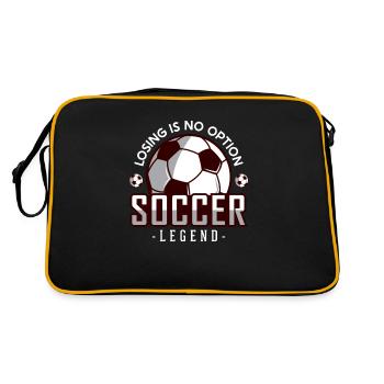 Losing is no Option Fußballprofi Fußballgott - Retro Tasche - Schwarz/Gold - Hinten