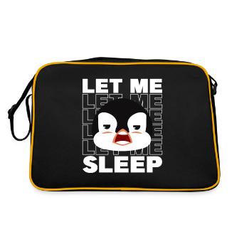 Let me Sleep Manchot empereur Oiseau de mer - Sac Retro - noir/or - Dos
