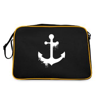 Ancre maritime - Sac Retro - noir/or - Dos