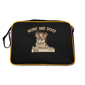 Music and Dogs Wauwau Mâle Quadrupède - Sac Retro - noir/or - Dos