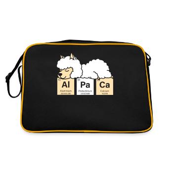 Alpaca Table Périodique des Éléments Lama Pako - Sac Retro - noir/or - Dos
