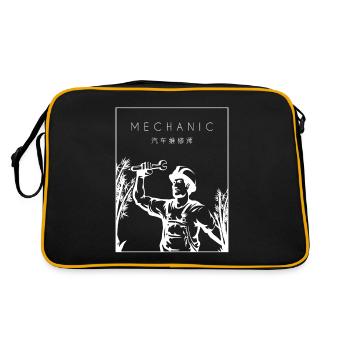 Mécanicien chinois Hanzi Mécatronicien Maître - Sac Retro - noir/or - Dos