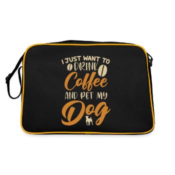 Drink Coffee and Pet my Dog Quadrupède Wauwau - Sac Retro - noir/or - Dos