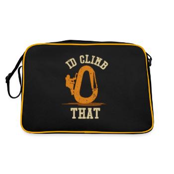I'd Climb That Sportklettern Speedklettern - Retro Tasche - Schwarz/Gold - Hinten