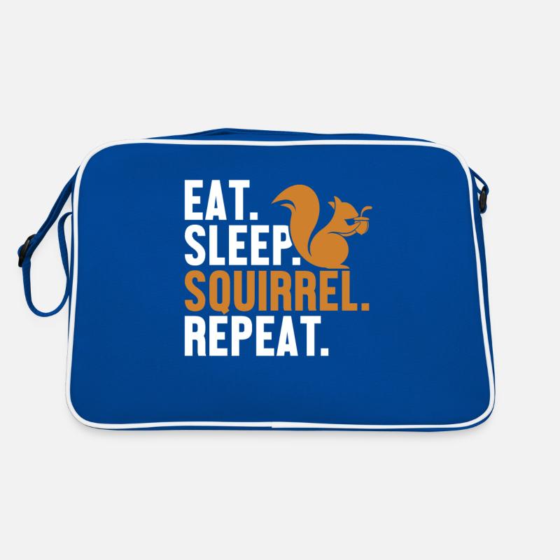 Eat Sleep Squirrel Repeat Grauhörnchen Squirrel Retro Tasche