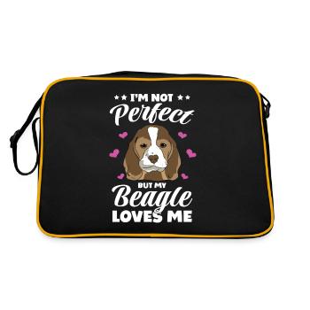 Dog saying Beagle design pour les amoureux des chiens - Sac Retro - noir/or - Dos