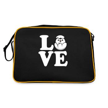 Penguin Love Oiseau de mer Manchot royal Manchot - Sac Retro - noir/or - Dos