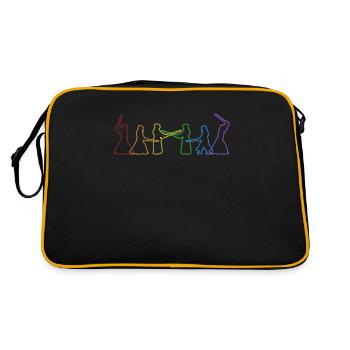 Kendo LGBT Rainbow Kenjusu Kata Shinai Samurai - Retro Bag - black/gold - Back