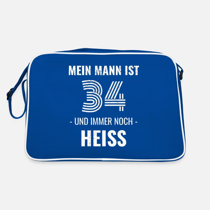 34 Jahre Geburtstag Ehemann Geschenk Retro Tasche