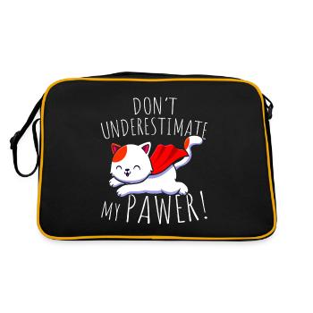 Les chats ne sous-estiment pas mon pawer Pun Cat - Sac Retro - noir/or - Dos