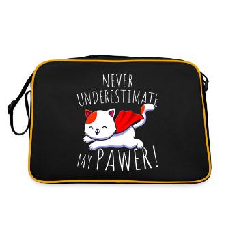 Les chats ne sous-estiment jamais mon pawer Pun Cat - Sac Retro - noir/or - Dos