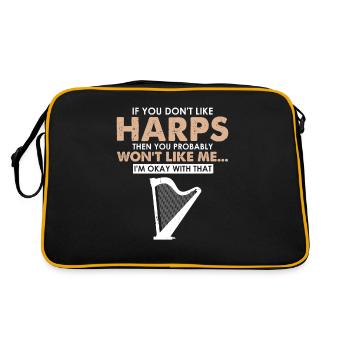 Conceptions de joueurs de harpe pour les conceptions de joueurs de harpe - Sac Retro - noir/or - Dos
