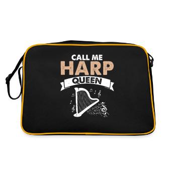 Conception de harpe pour harpiste et joueur de harpe - Sac Retro - noir/or - Dos