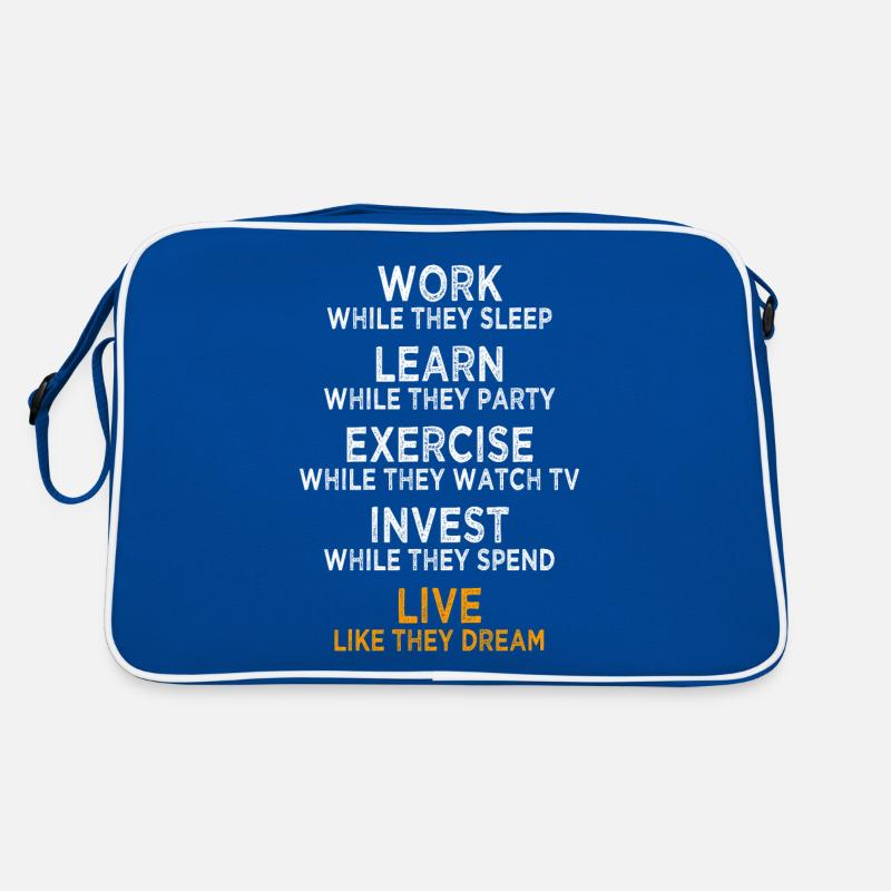 Work While They Sleep Saying Entrepreneur Success Retro Bag
