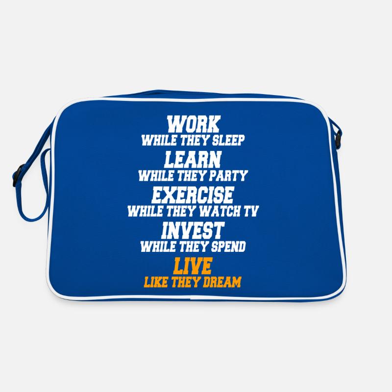 Work While They Sleep Saying Entrepreneur Success Retro Bag