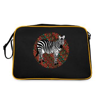 Tshirt zèbre en Afrique Horse Safari - Sac Retro - noir/or - Dos