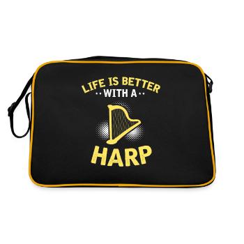 Conceptions de joueurs de harpe pour les conceptions de joueurs de harpe - Sac Retro - noir/or - Dos