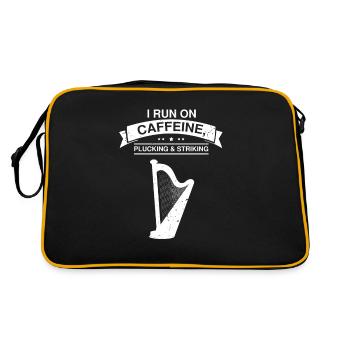Conception de harpe pour harpiste et joueur de harpe - Sac Retro - noir/or - Dos