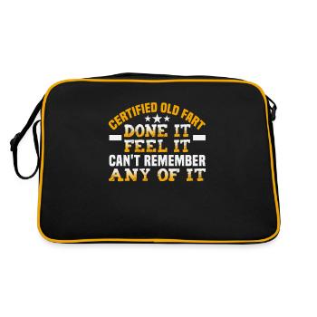 Retirement Gift idea Pension Work colleague - Retro Bag - black/gold - Back