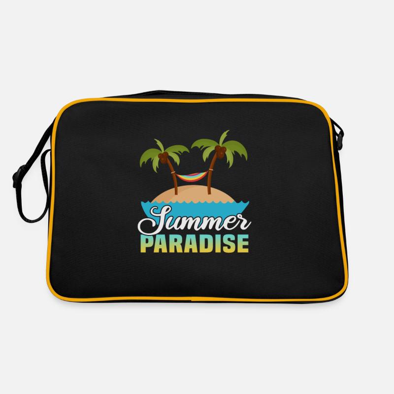 Vacances à la plage au bord de la mer Design motif de plage Sac Retro