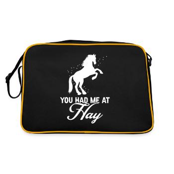 Cydesdale Rider et dessin de cheval de trait - Sac Retro - noir/or - Dos