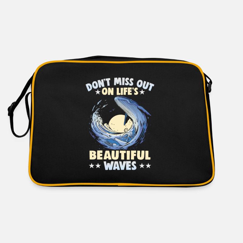 Vacances à la plage au bord de la mer Design motif de plage Sac Retro