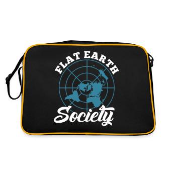 Flat Earth Society – World Is Flat Earth Science - Retro Bag - black/gold - Back