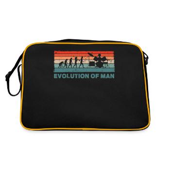 Retro Schlagzeuger Evolution Drummer - Retro Tasche - Schwarz/Gold - Hinten