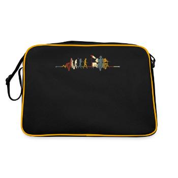 Retro Schlagzeuger Evolution Drummer - Retro Tasche - Schwarz/Gold - Hinten
