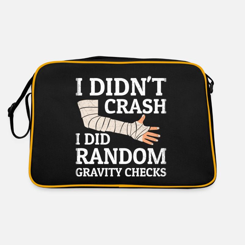 Gravity Checks - Gipsarm Armbruch Knochenbruch Retro Tasche