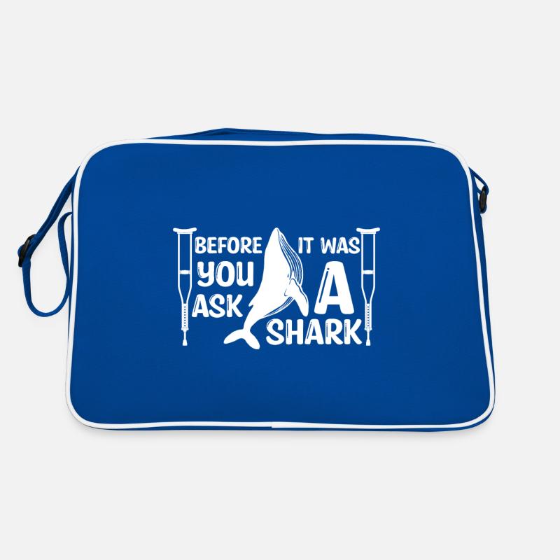 Before You Ask It Was A Shark - Knochenbruch Retro Tasche