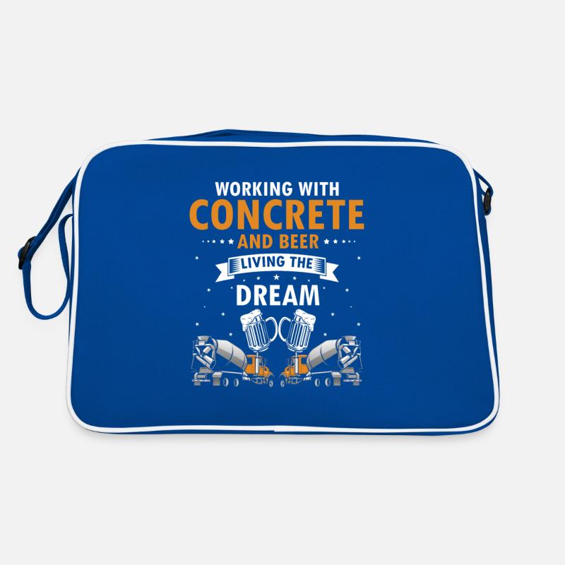 Conception de constructeur de béton pour les travailleurs de la construction et le chantier de construction Sac Retro