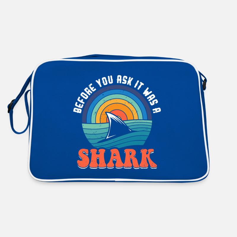Before You Ask It Was A Shark - Knochenbruch Retro Tasche