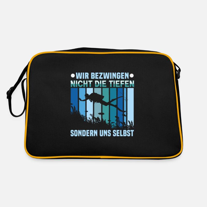 Scuba Diver Design Instructor Snorkeling Retro Bag