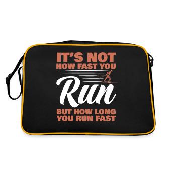 Langläufer Biathlon Skilangläufer - Retro Tasche - Schwarz/Gold - Hinten
