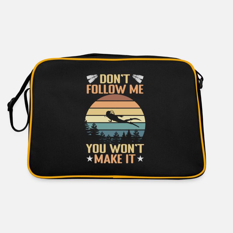 Scuba Diver Design Instructor Snorkeling Retro Bag